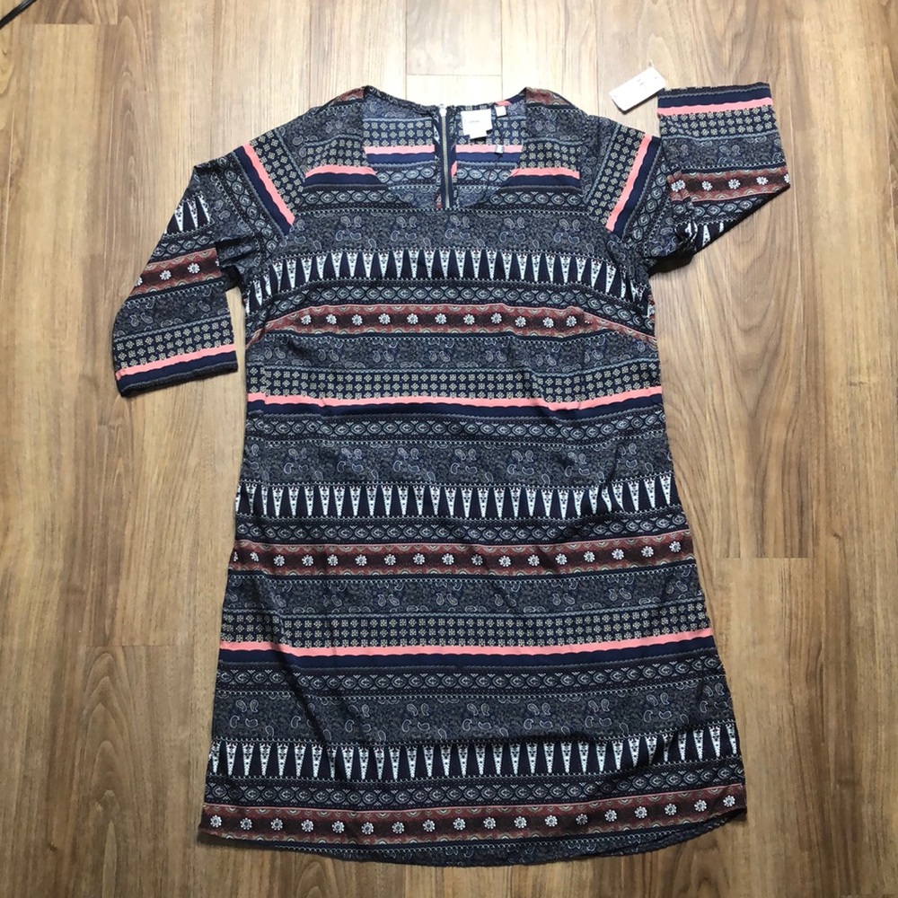 Junarose Boho Style Print Dress Size 14 NWT